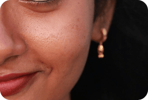 Close-up portrait with golden earring